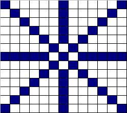 Counted cross stitch chart - simple star