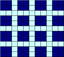 Counted cross stitch chart - chcked pattern