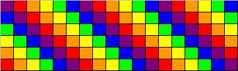 Counted cross stitch chart - rainbow stripe