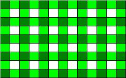 Counted cross stitch chart - green checked pattern
