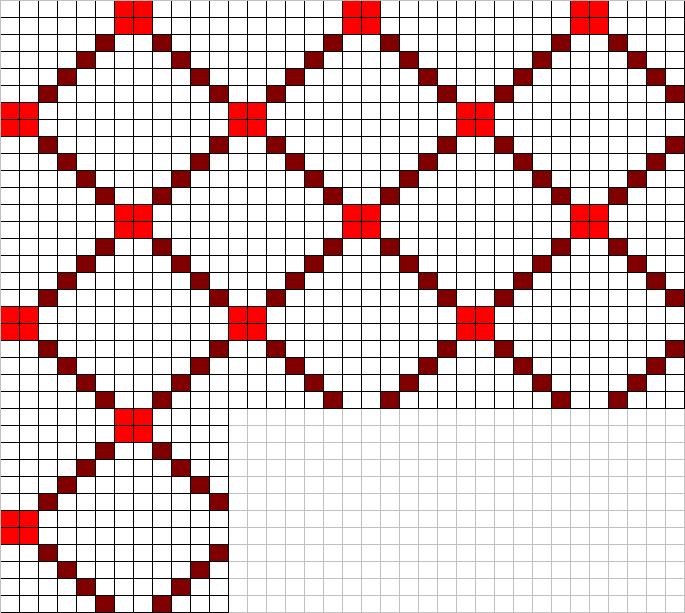 Counted cross stitch chart - diamonds