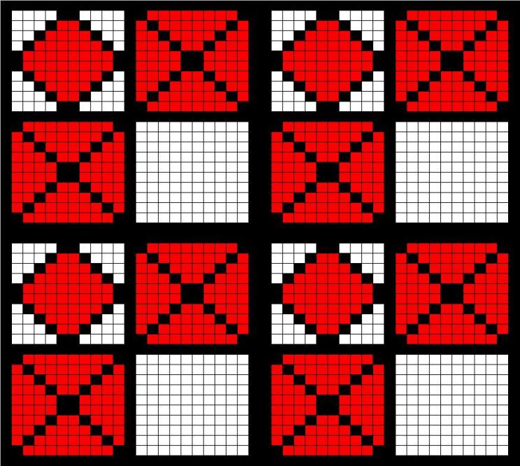 Counted cross stitch chart