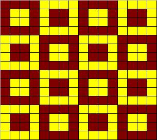 Counted cross stitch chart - checked pattern