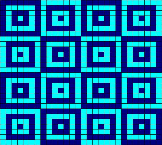 Counted cross stitch chart - checked pattern