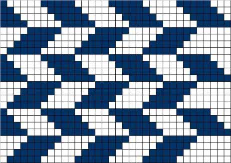 Counted cross stitch chart - rhombic pattern