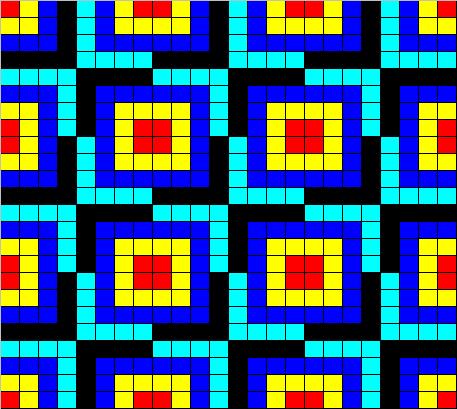 Counted cross stitch chart - geometric pattern