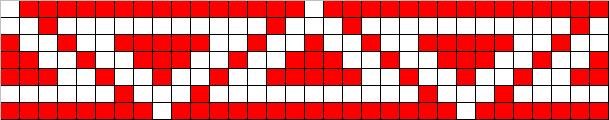 Counted cross stitch chart - red triangles