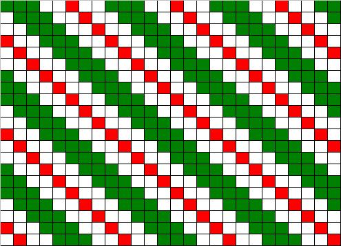 Counted cross stitch chart - diagonal