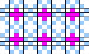 Counted cross stitch chart - pattern with small crosses