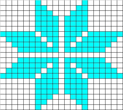 Counted cross stitch chart - snowflake